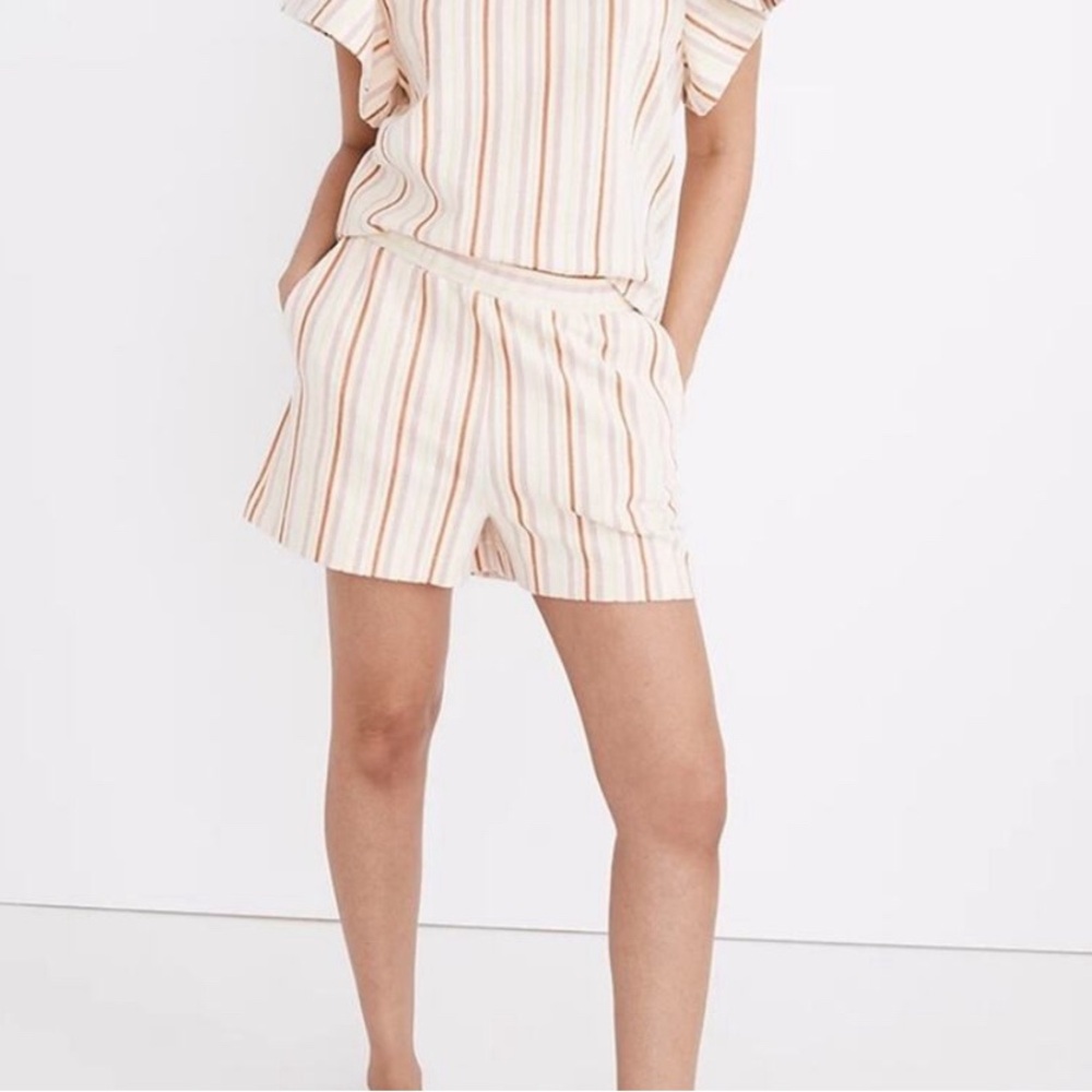 Madewell Striped Cotton Shorts